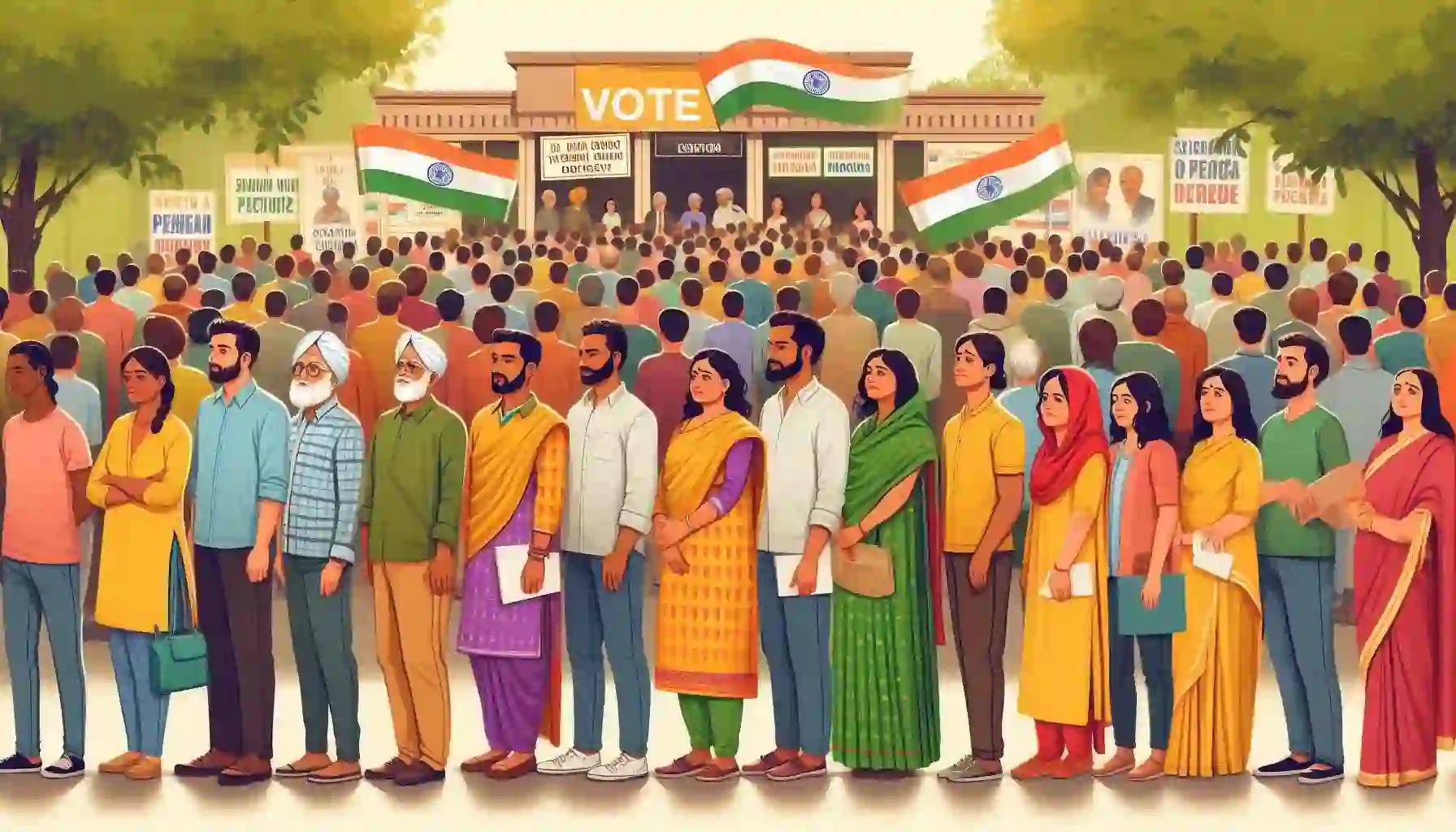 Challenges and Issues in the Voting System in India : AI generated image