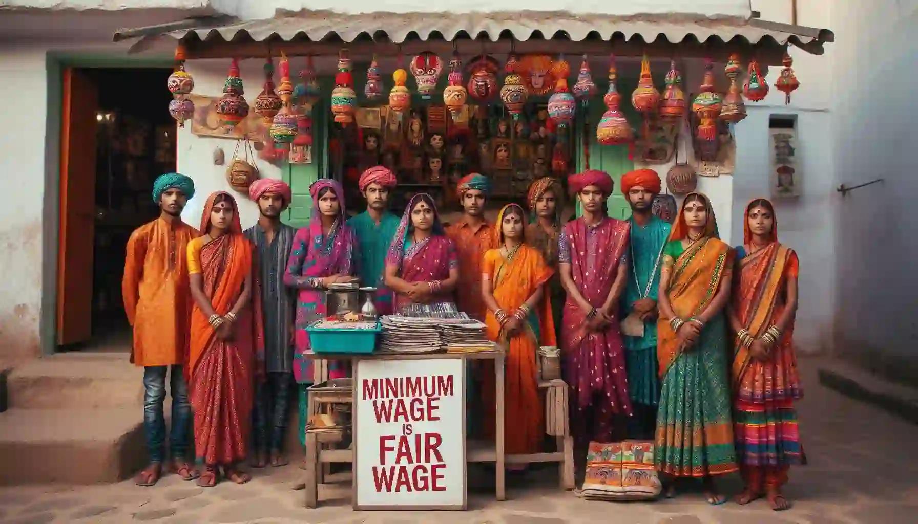 What is the minimum wage in India, and how is it determined? : AI generated image