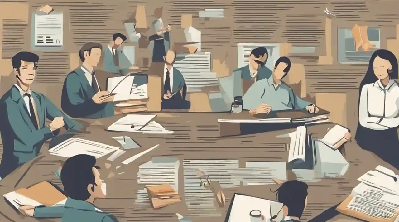 Illustrative image showing employees working